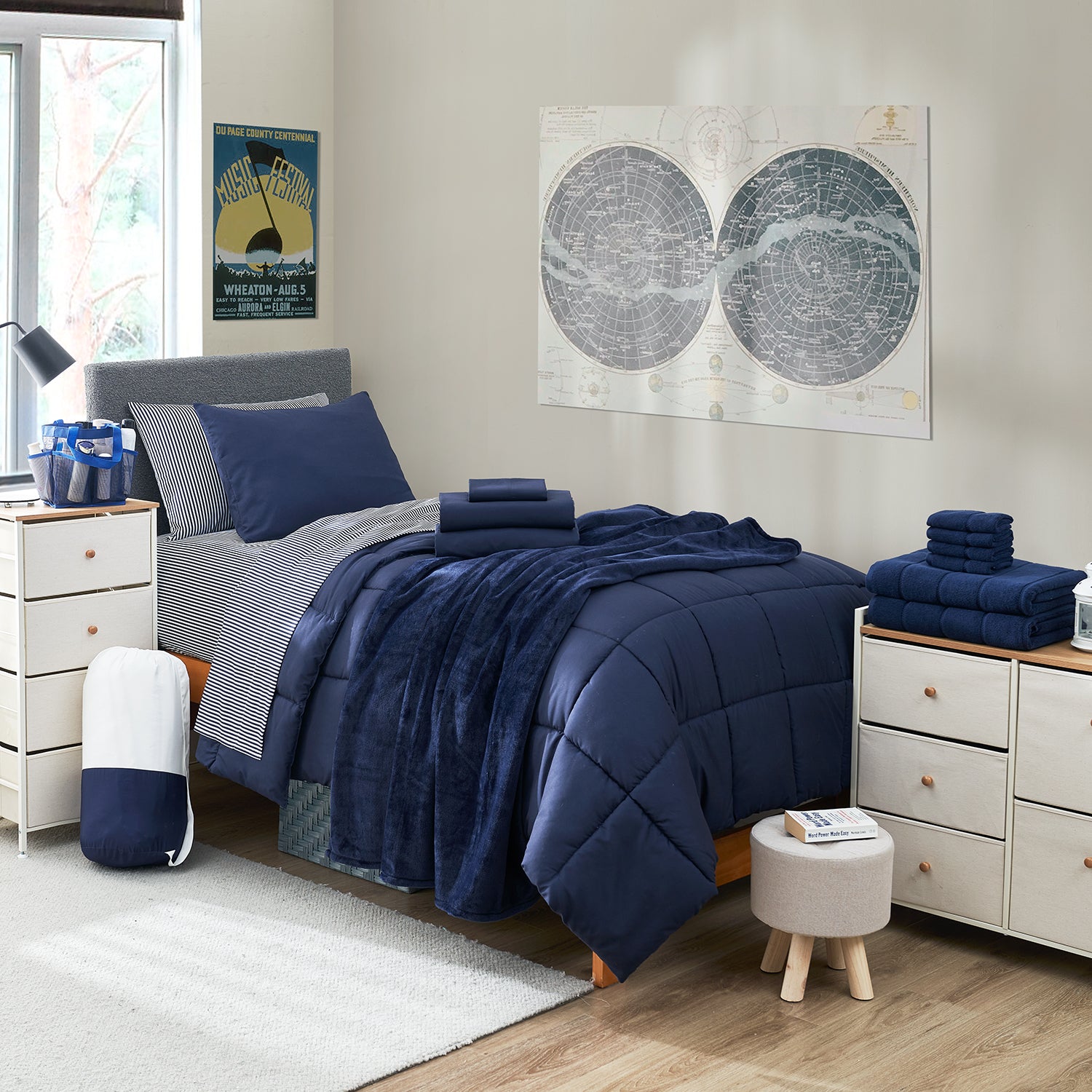 18 Piece Complete Dorm Bedding Set for Twin XL – CARO HOME