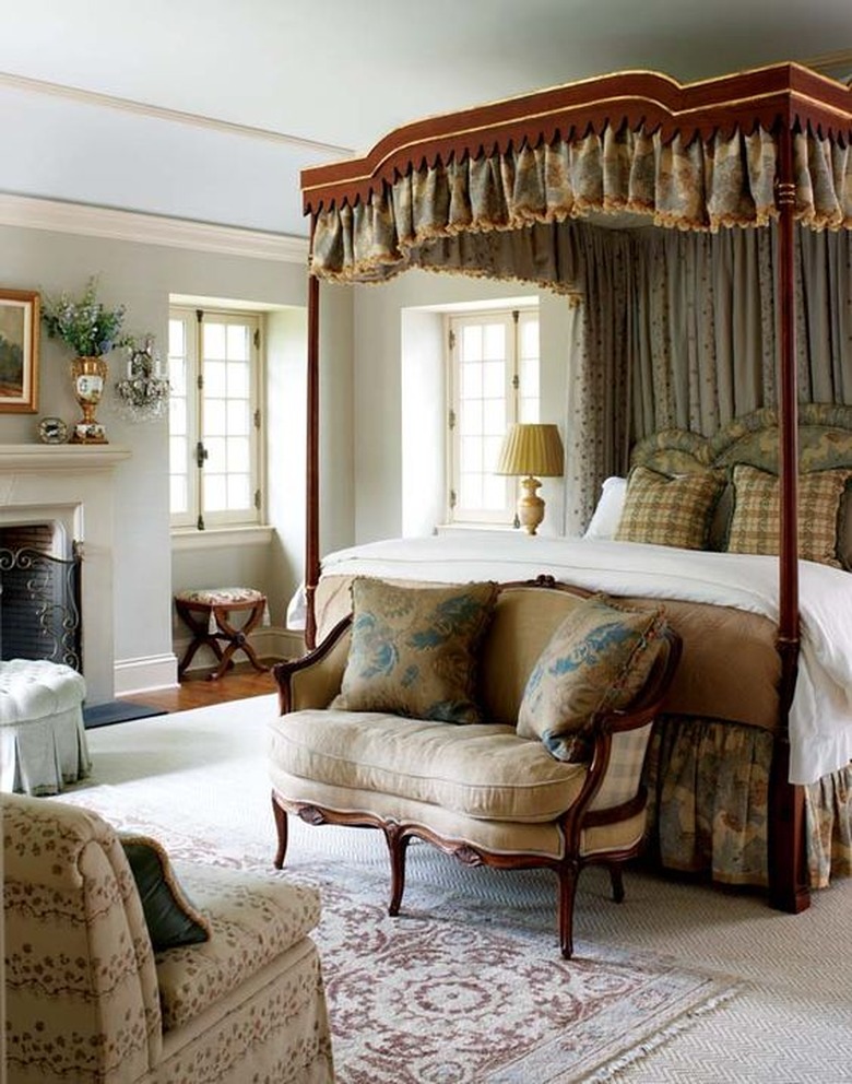 7. Four-Poster Bed & Rich Textiles