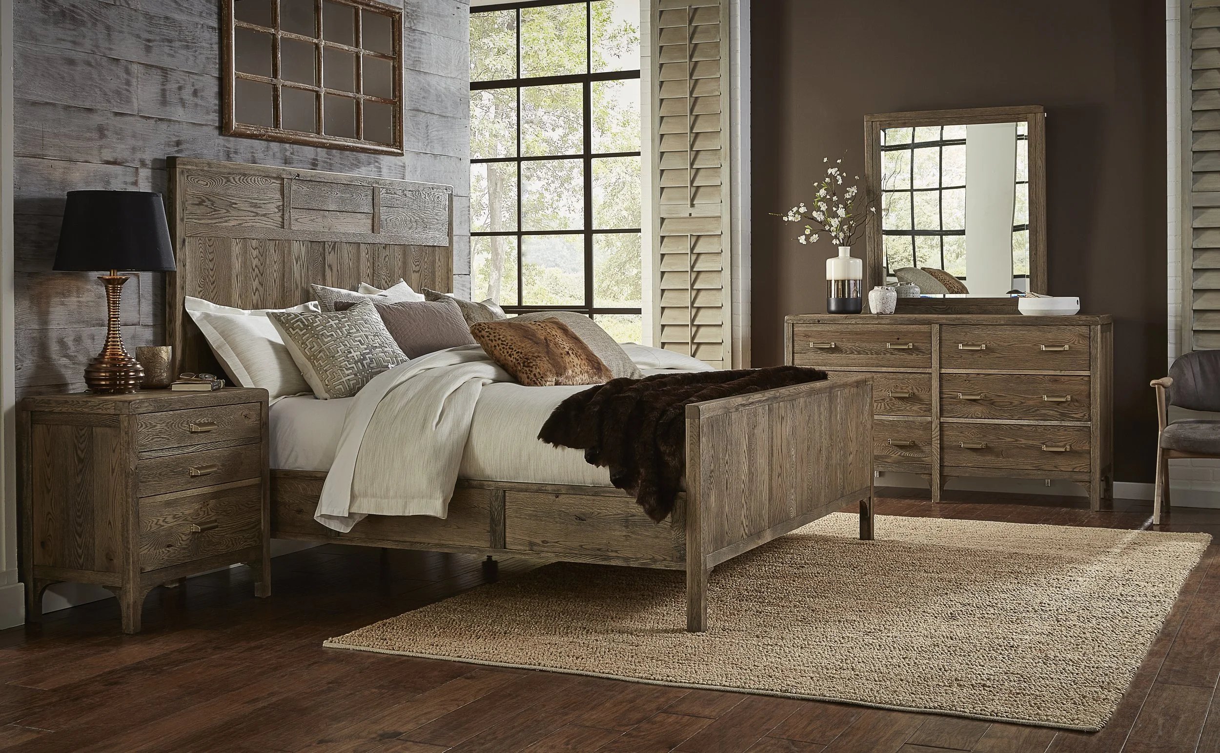27. Reclaimed Wood and Earth Tones