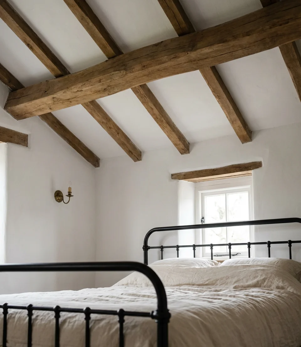 Rustic Master Suite With Exposed Beam Ceiling 2
