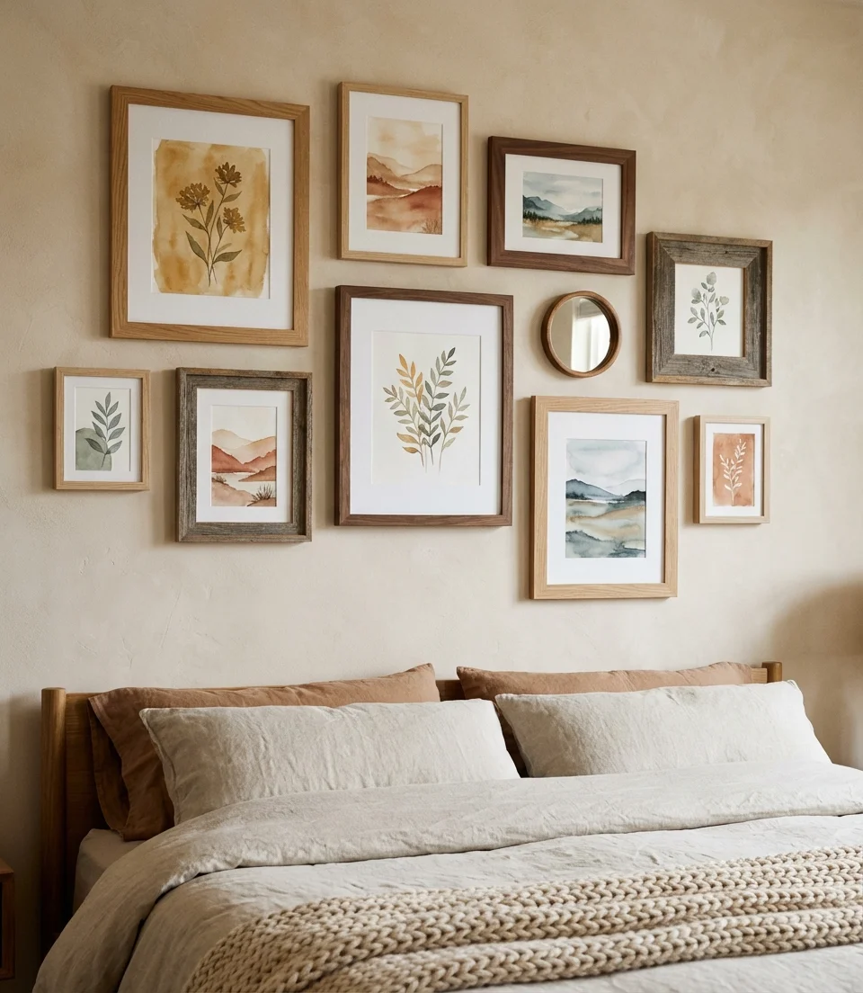 Gallery Wall Behind the Bed 2