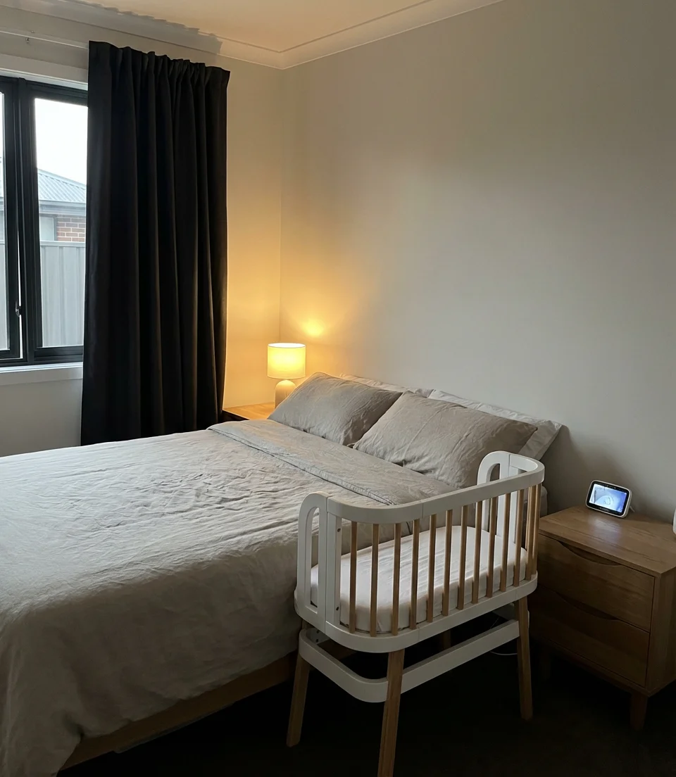 Baby-Friendly Small Bedroom for New Parent Couples 1
