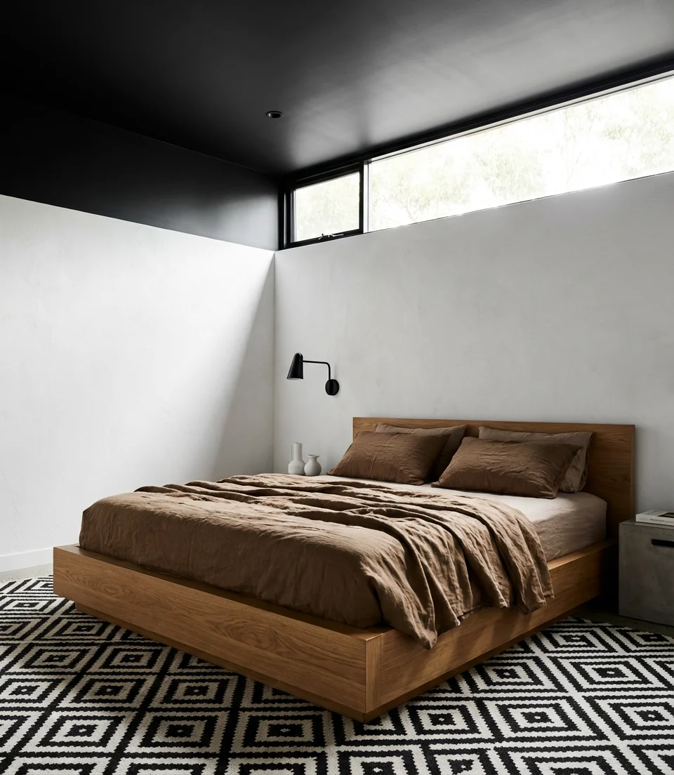 Black White and Brown Graphic Bedroom 2