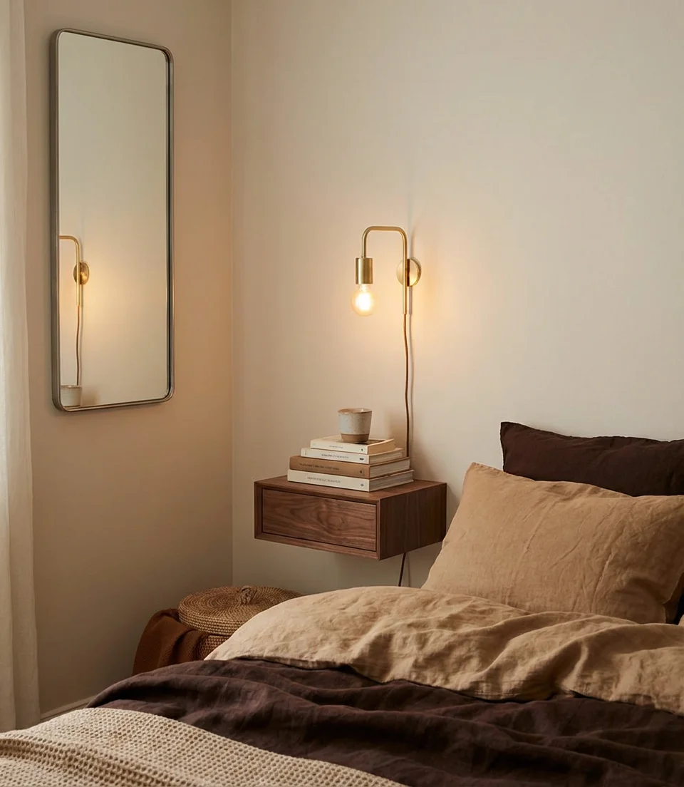 Cozy Brown Bedroom for Small Spaces 2