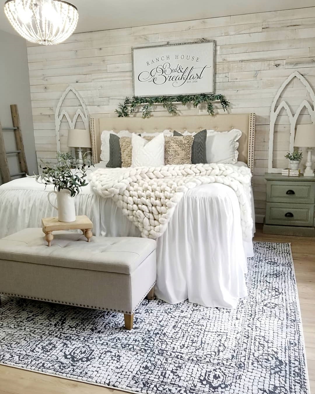 1. Shiplap & Chunky Knit Warmth