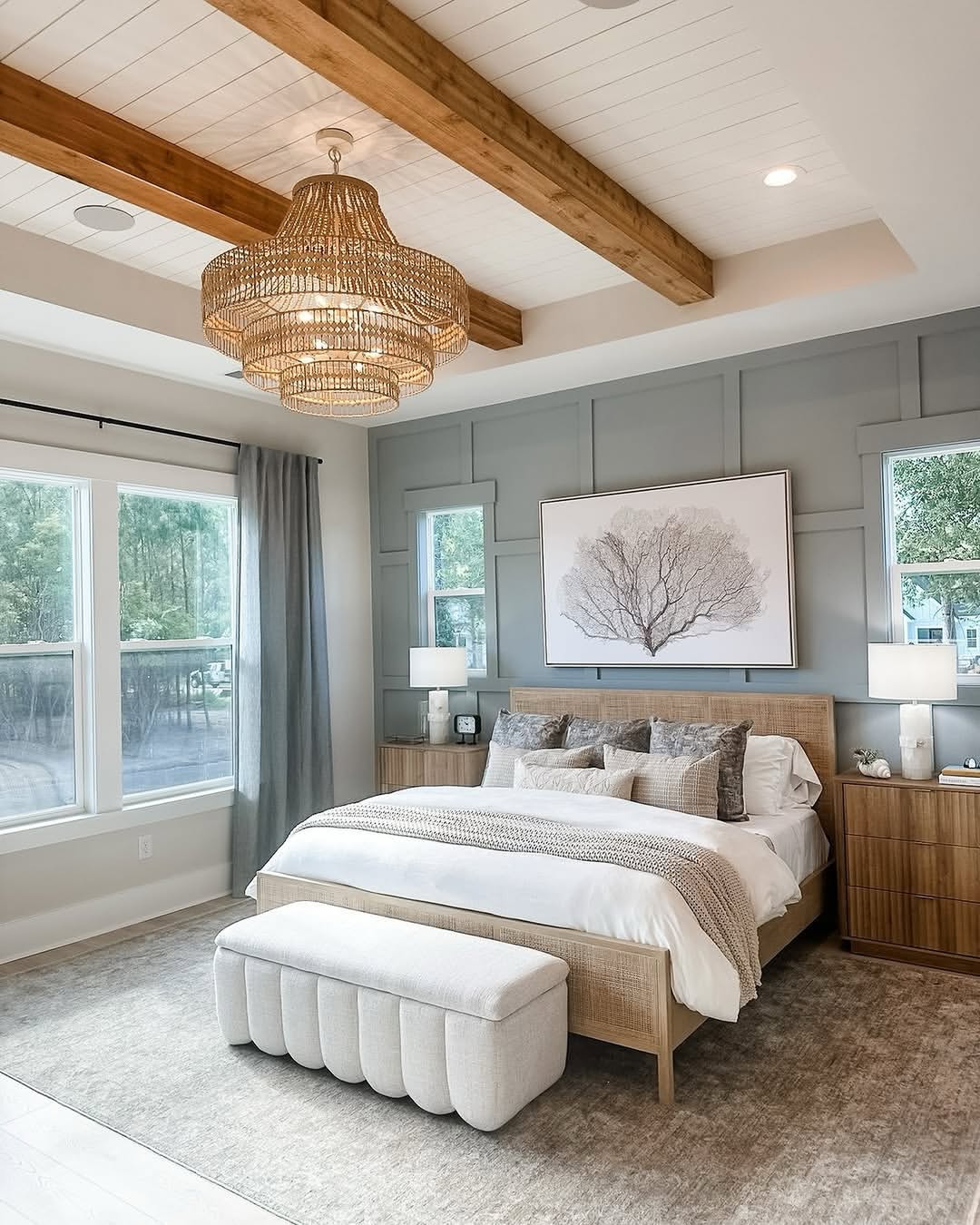 Modern Coastal Dreaming with Shiplap and Wood Beams