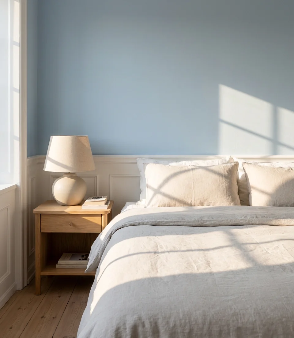 Pale Blue with White Crown Molding 2