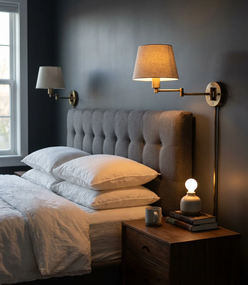 Charcoal Gray with Brass Lighting 1