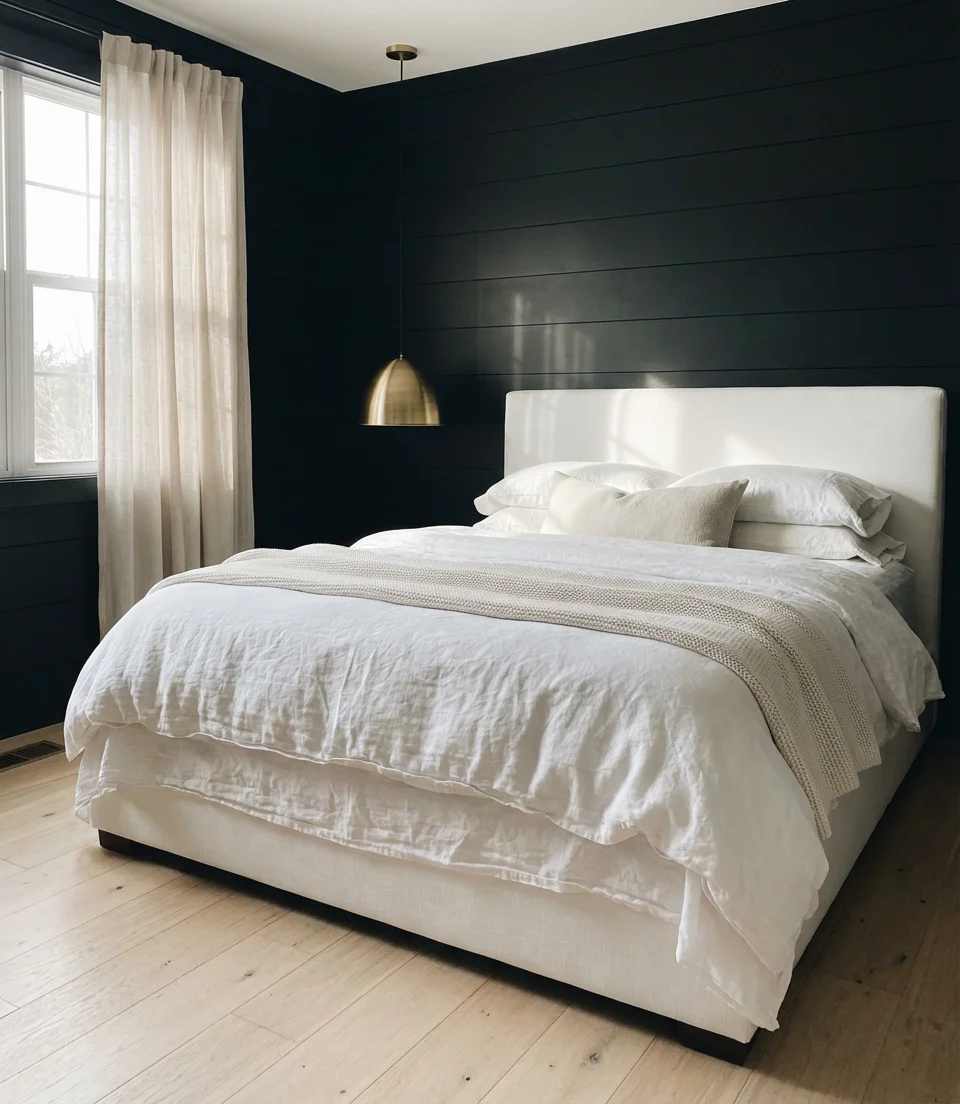 Matte Black Shiplap for Modern Drama 1