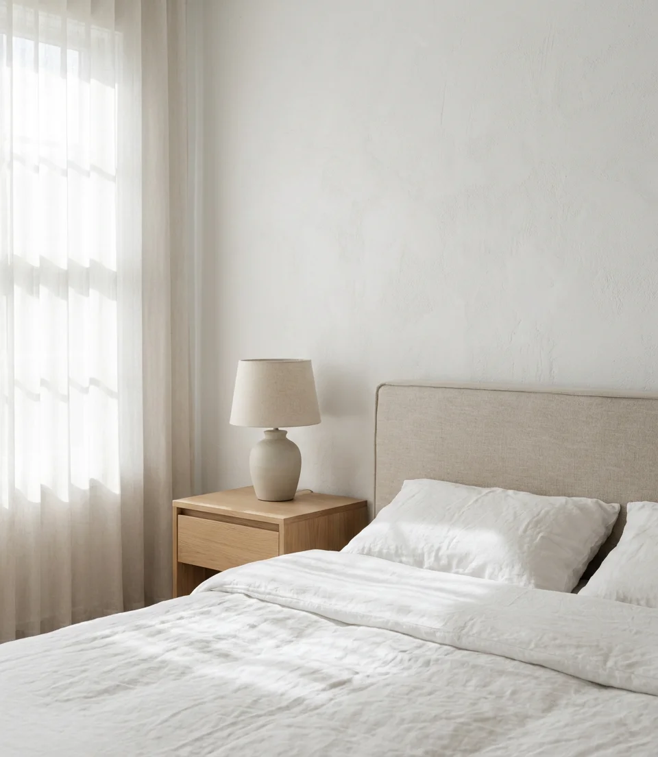 Crisp White with Textured Plaster Finish 1