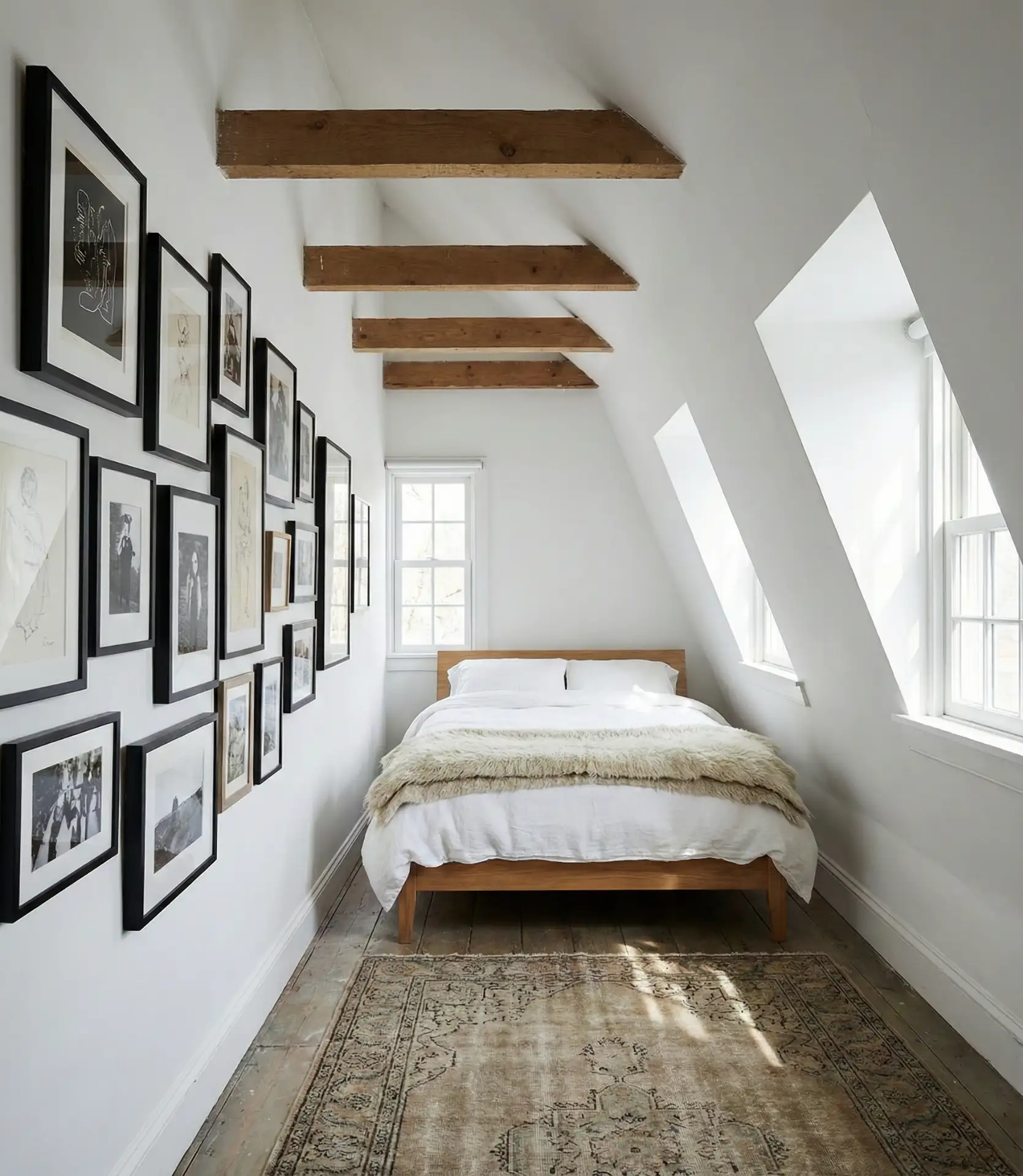 Long Attic Bedroom with Gallery Wall 2