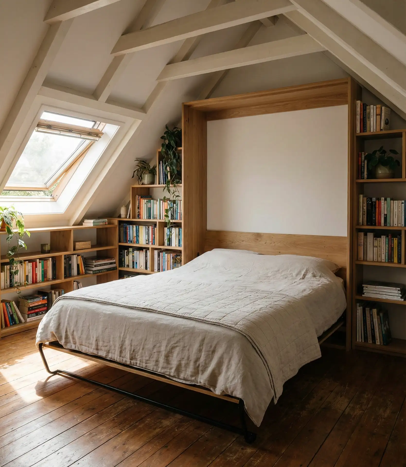 Tiny Attic Bedroom with Murphy Bed 2