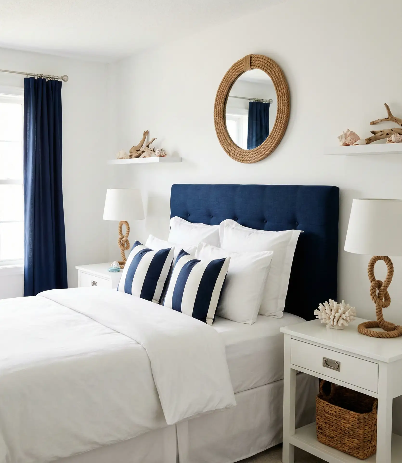 White and Navy Blue Nautical Calm 1