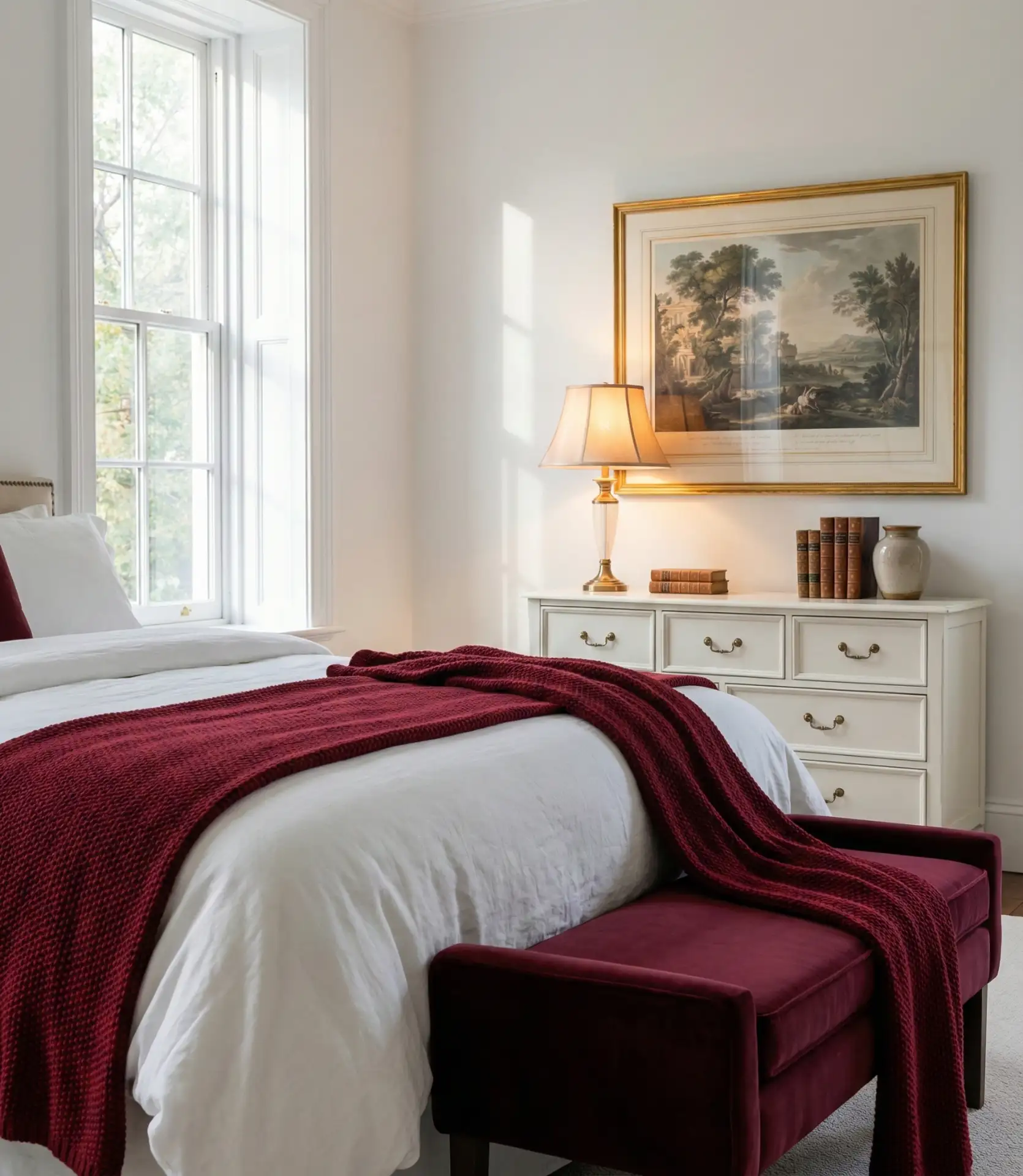 White and Burgundy Richness 1