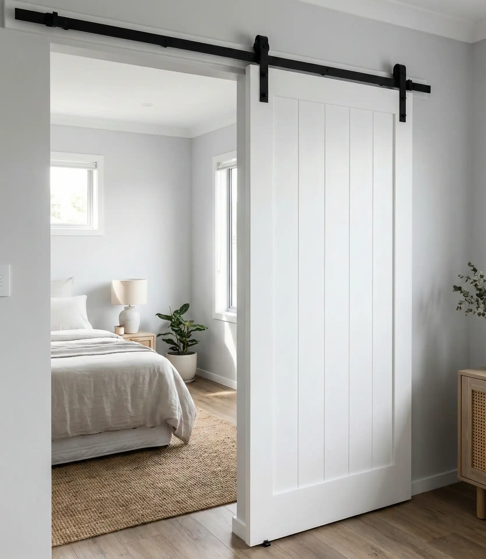Sliding Barn Doors to Save Swing Space 2