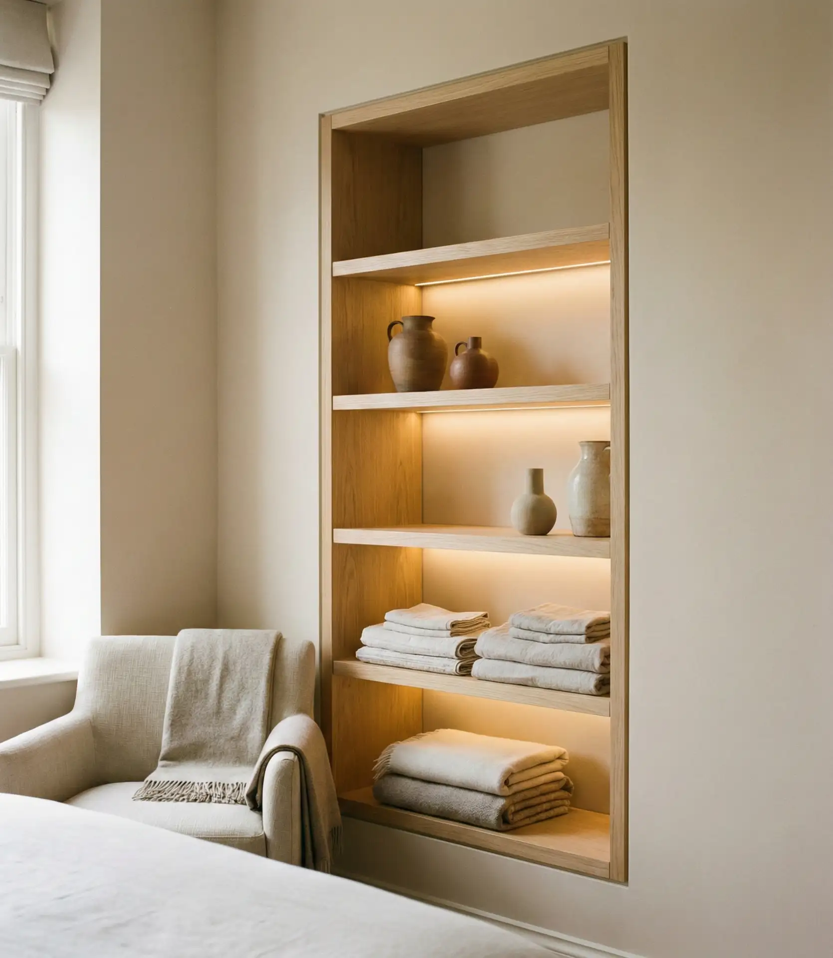 Recessed Shelving in Unused Alcoves 2