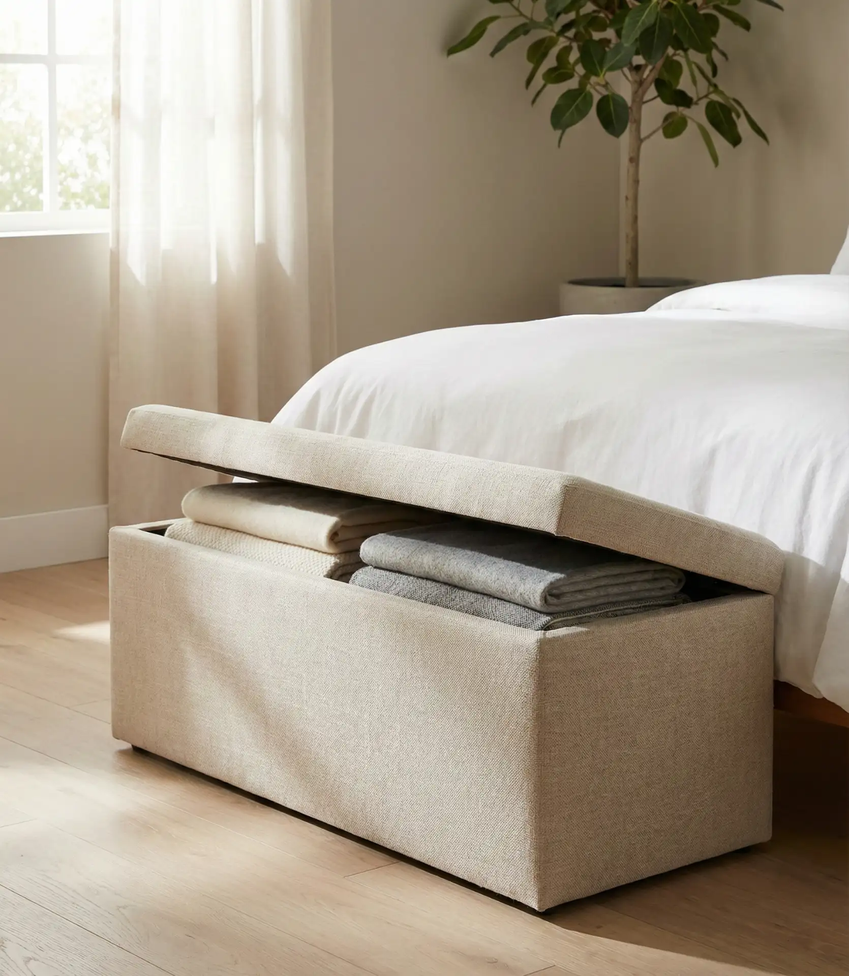 Multi-Functional Ottoman for Seating and Storage 1