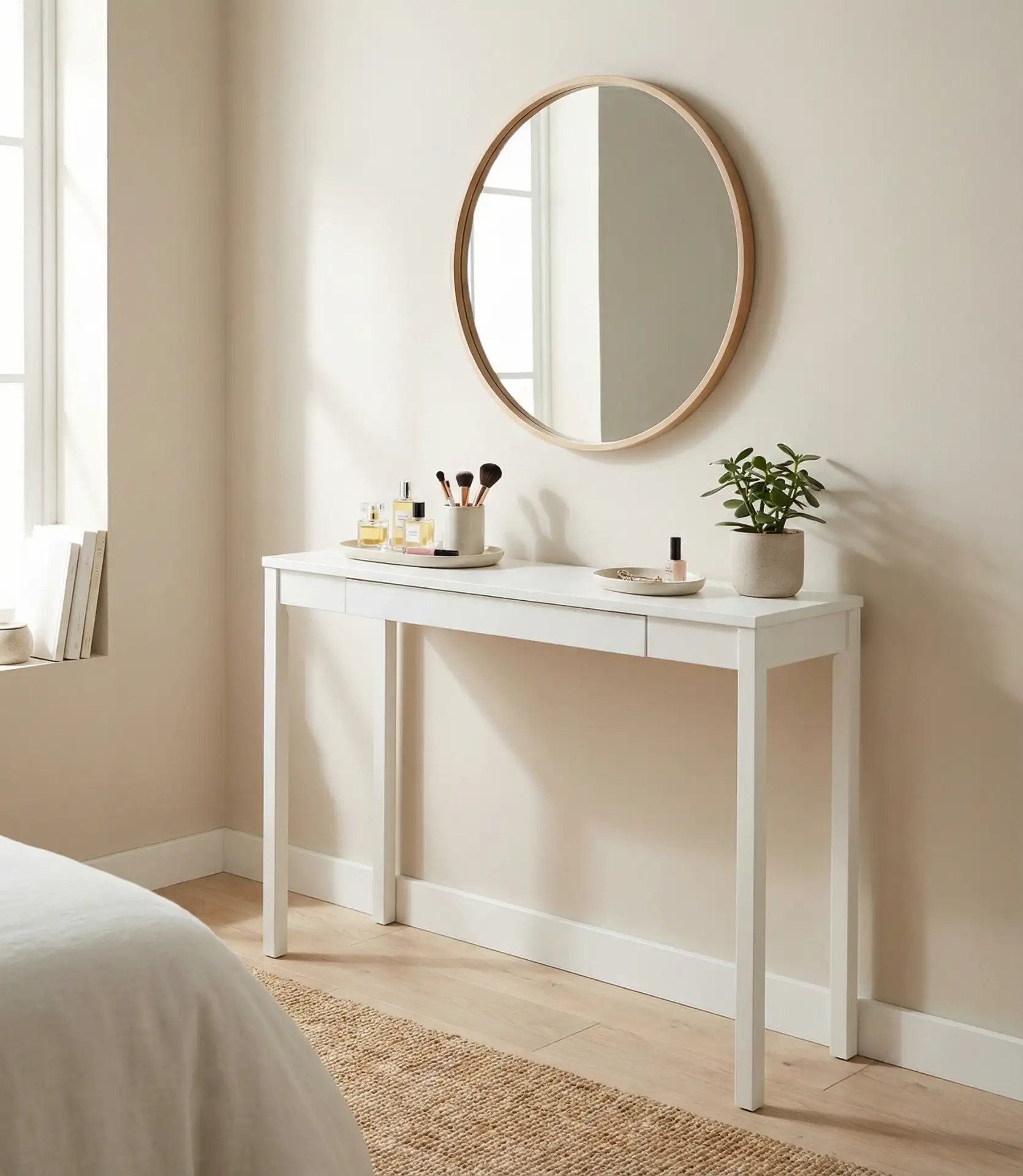 Narrow Console Table as a Vanity Alternative 2
